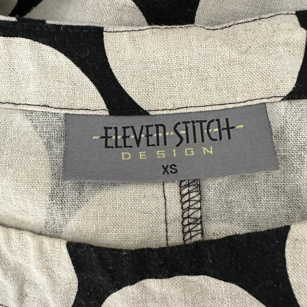 Eleven Stitch Design Pullover Bubble Short Dress Sleeveless Flax Blend Beige Pol - Picture 9 of 12